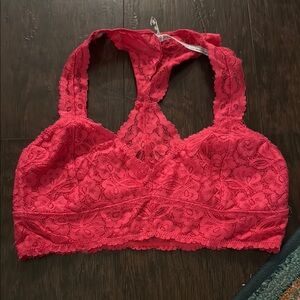Free People Pink Lace Bra Intimates